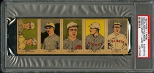 1923 W515-1  Five Card Panel with Casey Stengel PSA Authentic